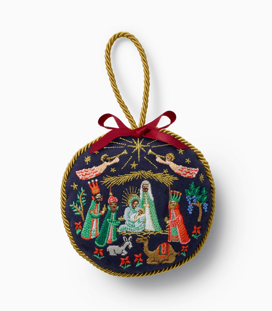 Nativity Embroidered Ornament