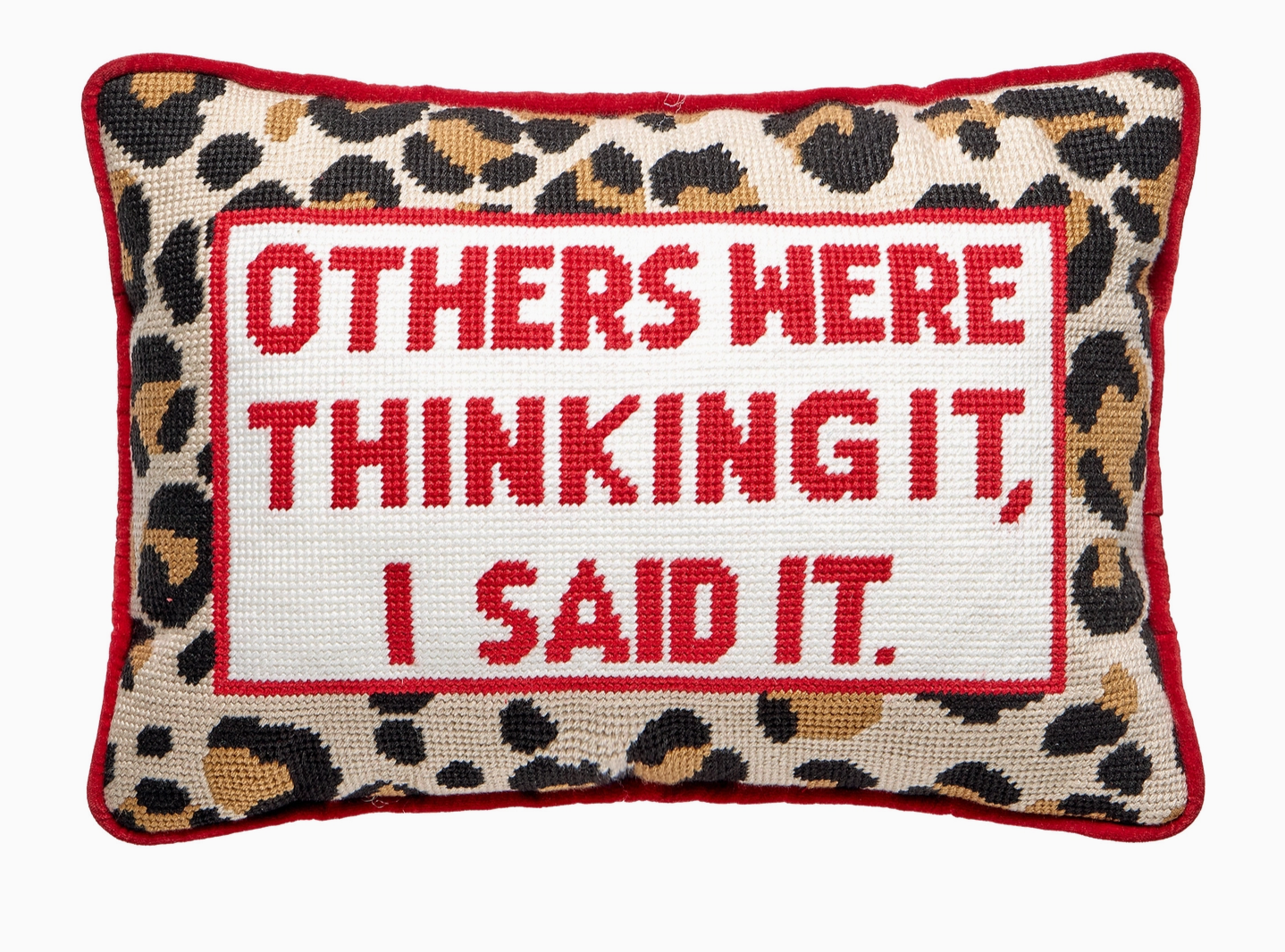 'Others Were Thinking It' Embroidered Pillow