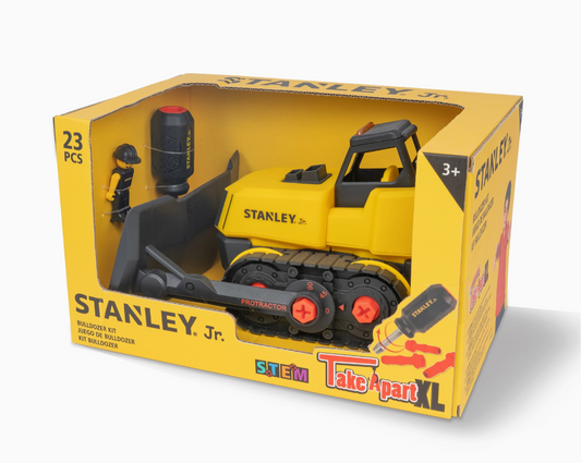 Red Toolbox Stanley Jr. Take Apart Xl Bulldozer Kit