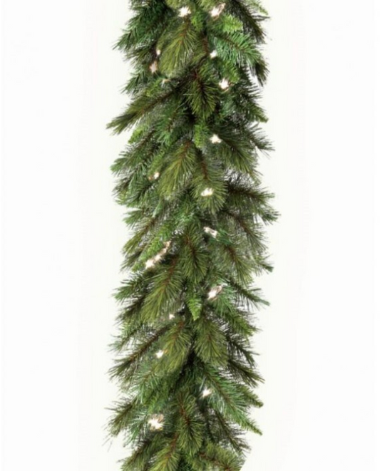 9' x 12" Lit Deluxe Belgium Garland