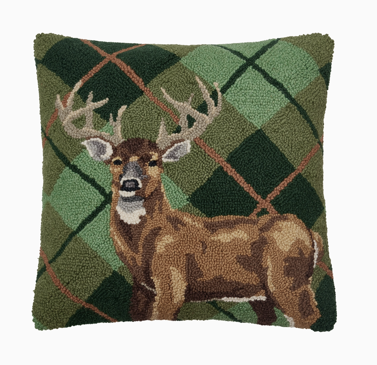 Deer Plaid Hook Pillow