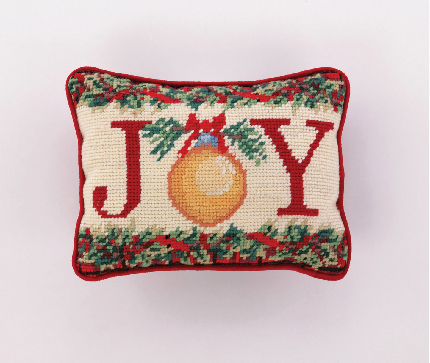 Christmas Joy Needlepoint Pillow