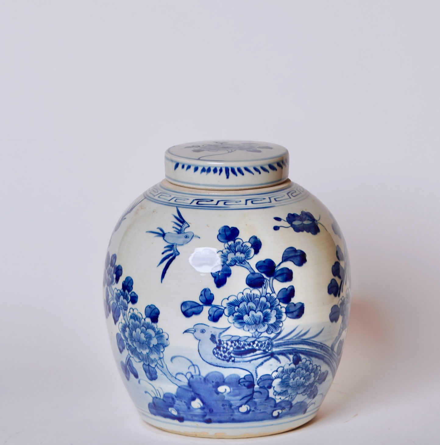 Blue & White Porcelain Bird/ Flower - 2 Sizes