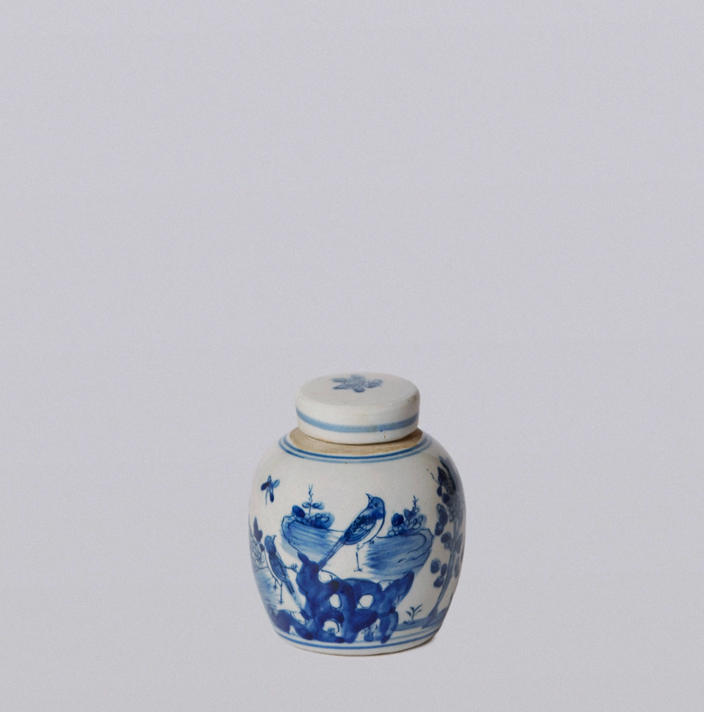 Blue & White Porcelain Bird/ Flower - 2 Sizes