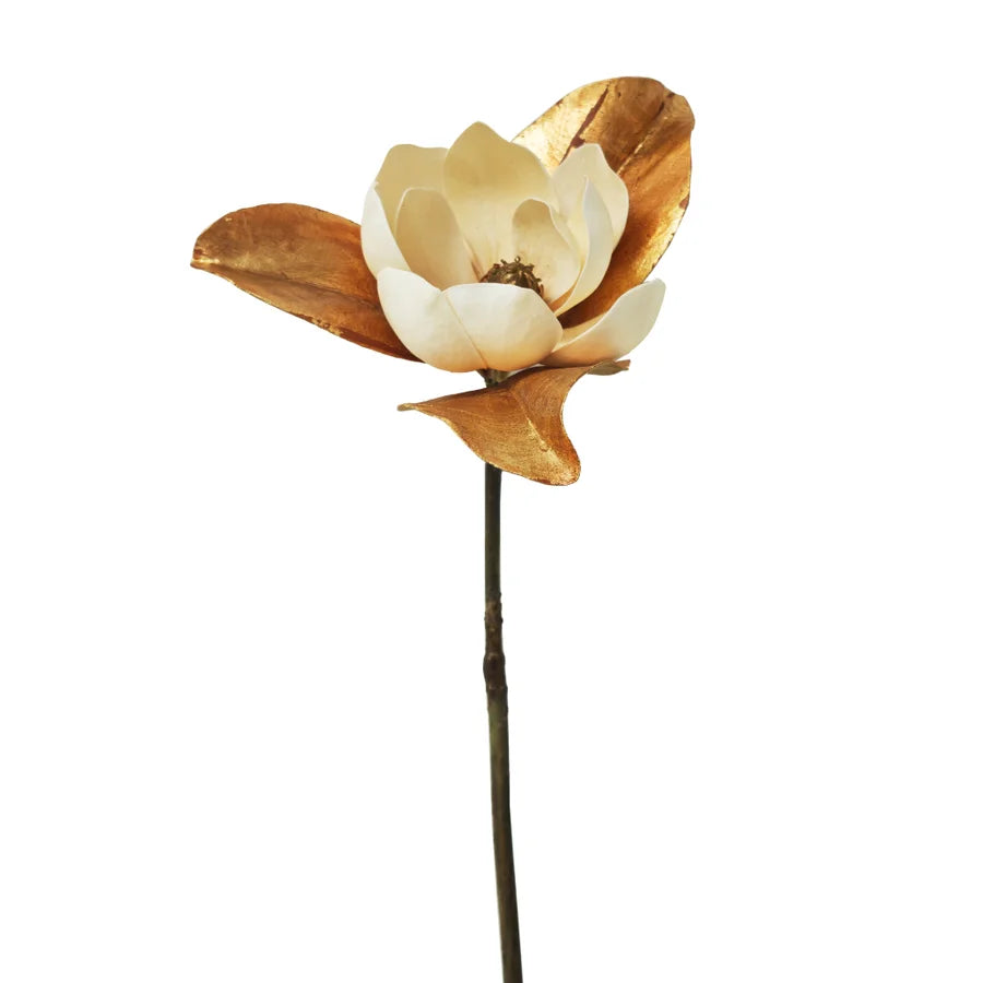 24" Gold Magnolia Stem