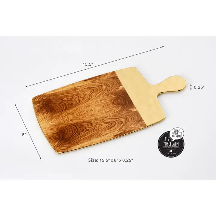 Madera Gold & Wood Serving Board