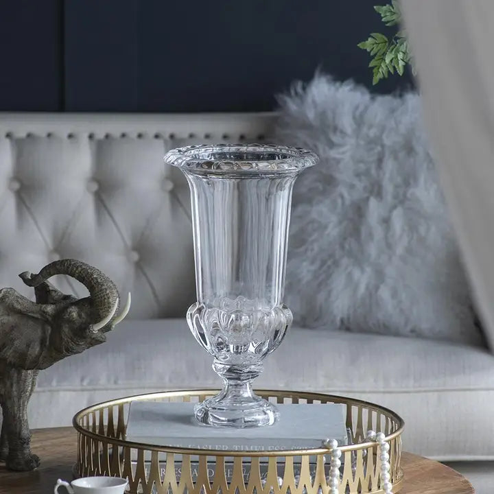 Traditional Glass Urn Flower Vase