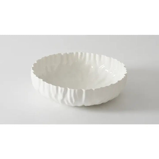 White Porcelain Extra Large Shallow Bowl