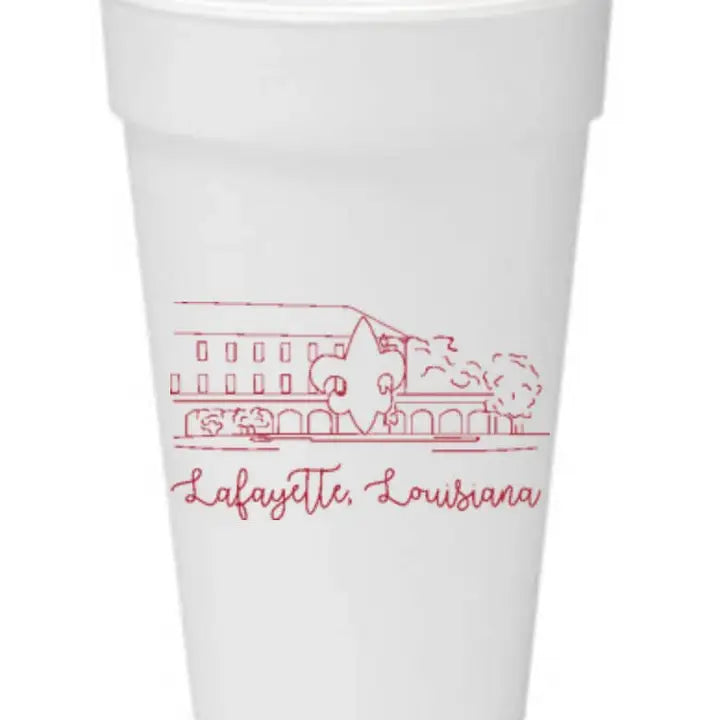 20oz. UL Fleur De Lis Styrofoam Cups