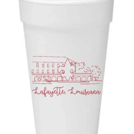 20oz. UL Fleur De Lis Styrofoam Cups