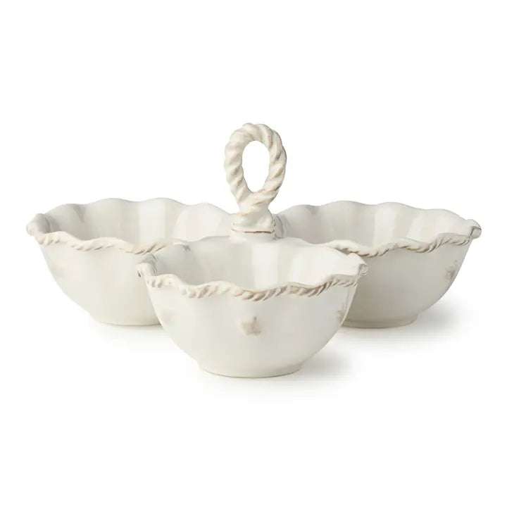 Heritage 3 Section Condiment Server w/ Artisan Handle