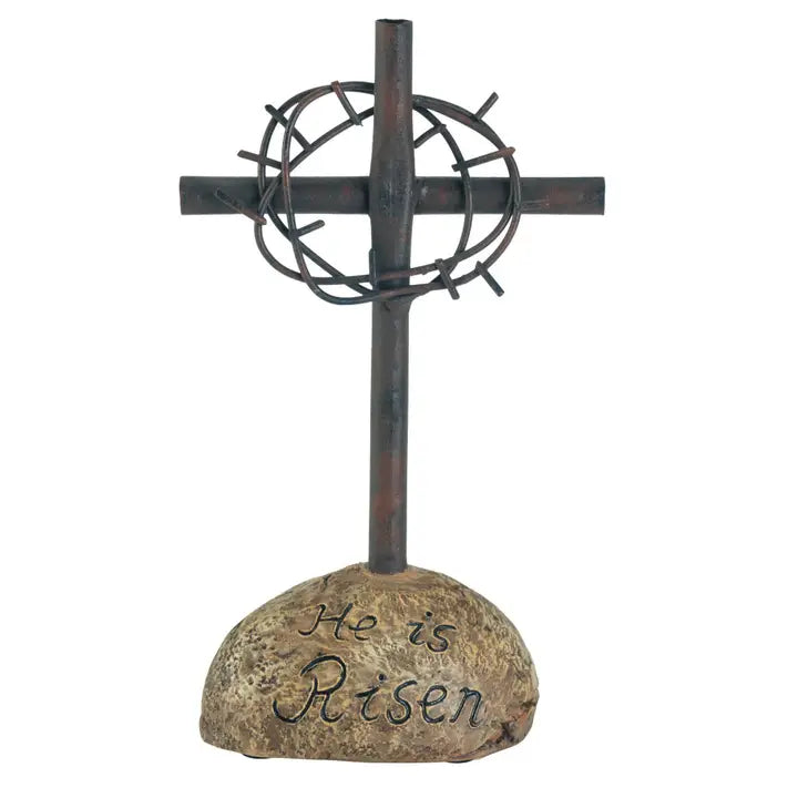 'He Is Risen' Tabletop Cross