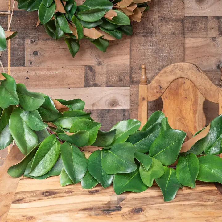5' Lush Magnolia Leaf Garland