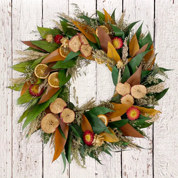 18" Harvest Fruit Rustic Wreath