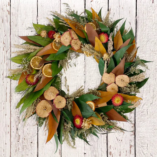 18" Harvest Fruit Rustic Wreath