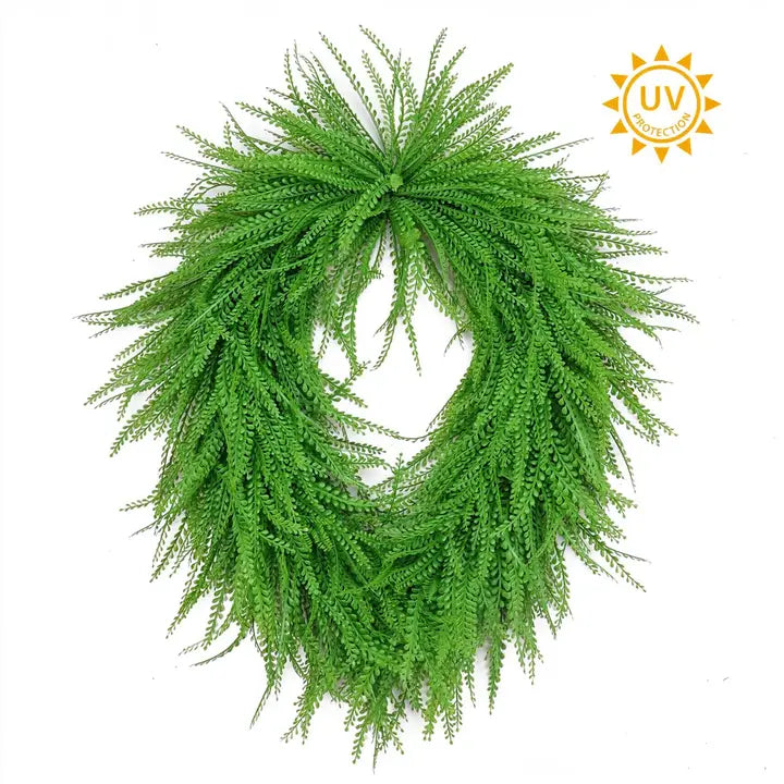 26" Bead Grass Oval Wreath