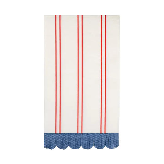 Red Striped Paper Dinner Napkin