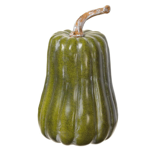 12" Oblong Green Pumpkin