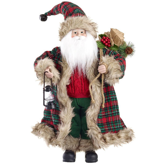 19" Classic Santa Holding a Lantern