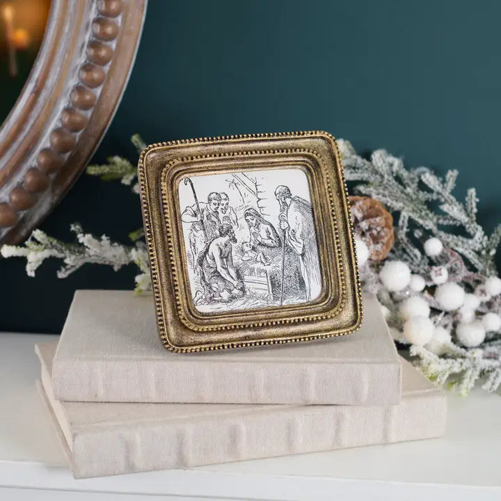 5.5" Nativity Sketch Framed Art
