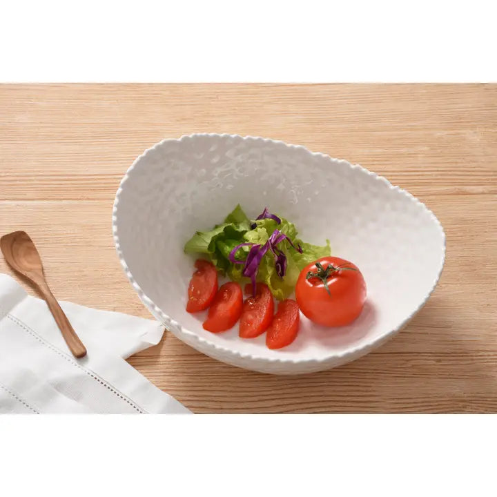 Melamine White Large Oval Serving Bowl