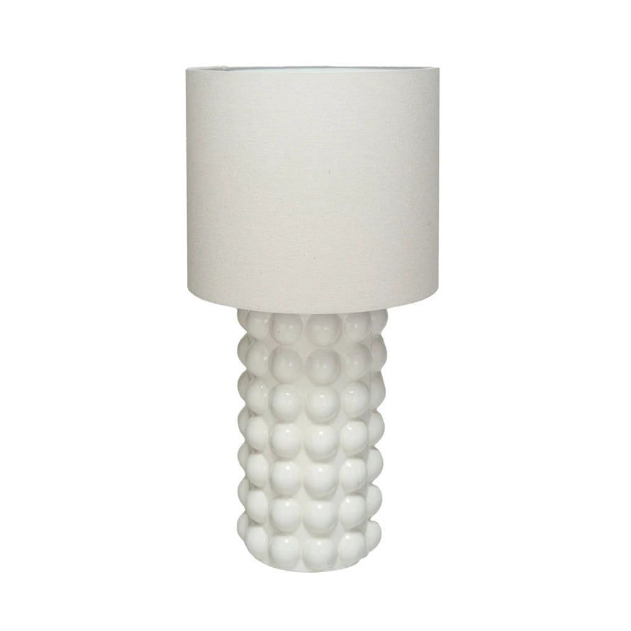 White Hobnail Table Lamp (LOCAL PICKUP ONLY)