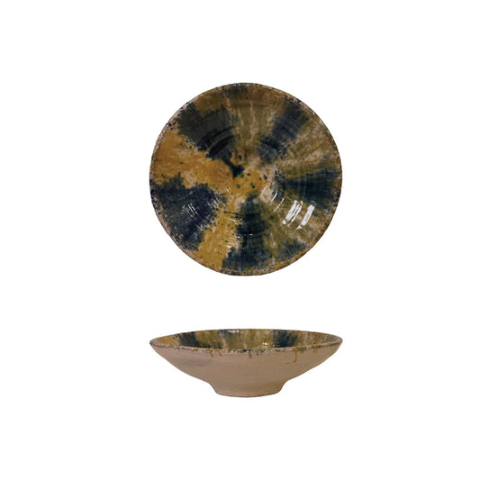 Glazed Decorative Terra-cotta Bowl
