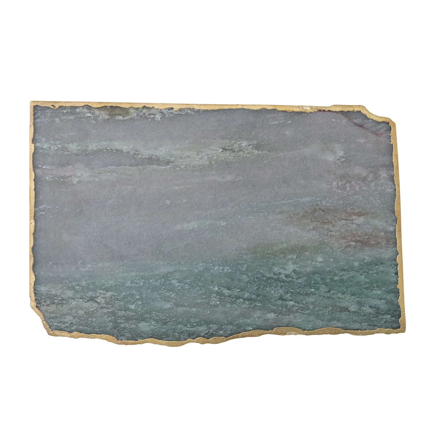Agate Slab w/ Gold Electroplated Edge
