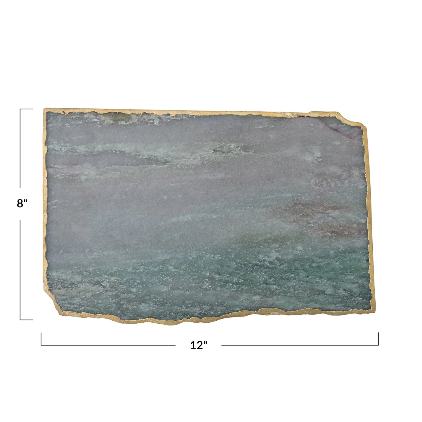 Agate Slab w/ Gold Electroplated Edge