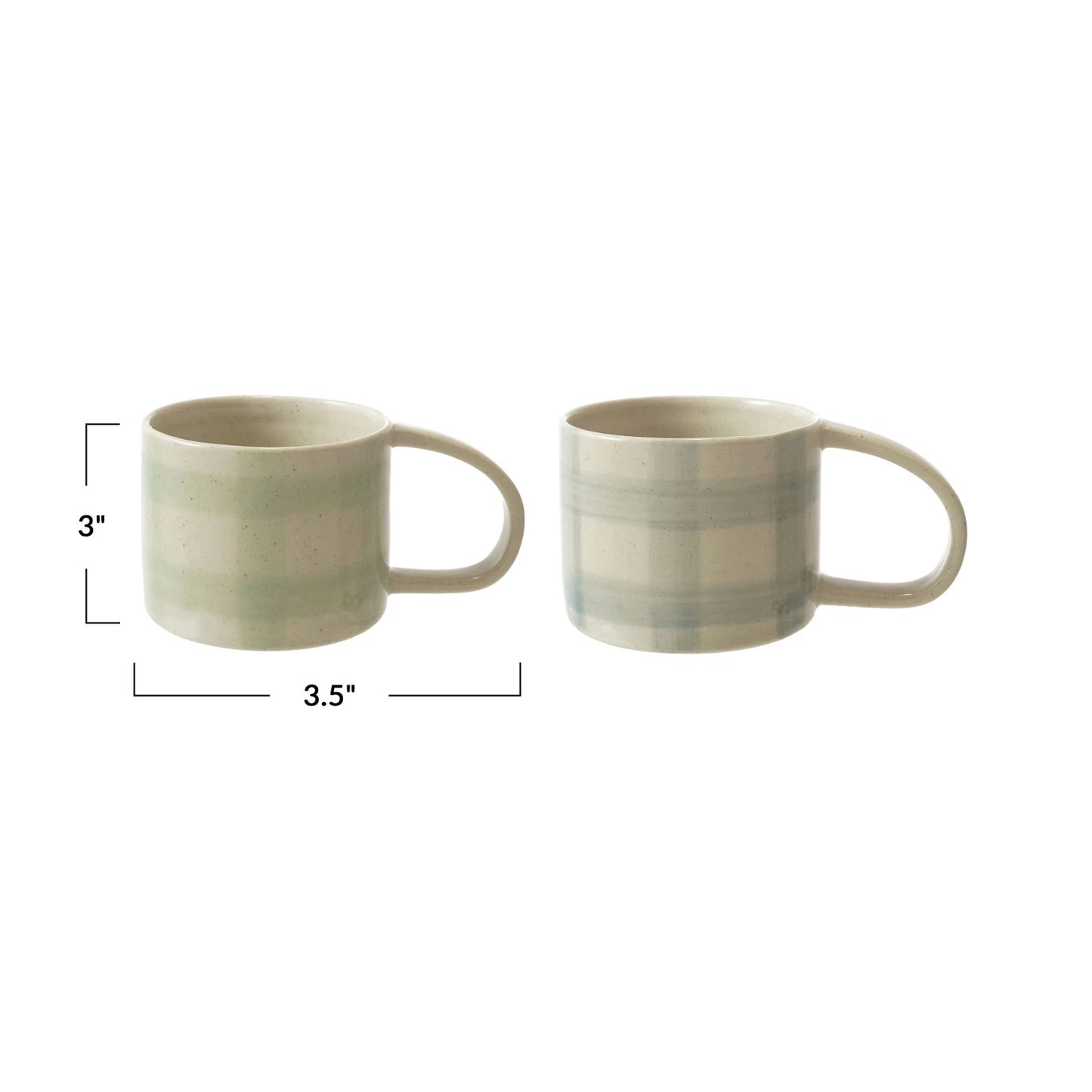 12 oz. Hand-Painted Stoneware Mug - 2 Colors