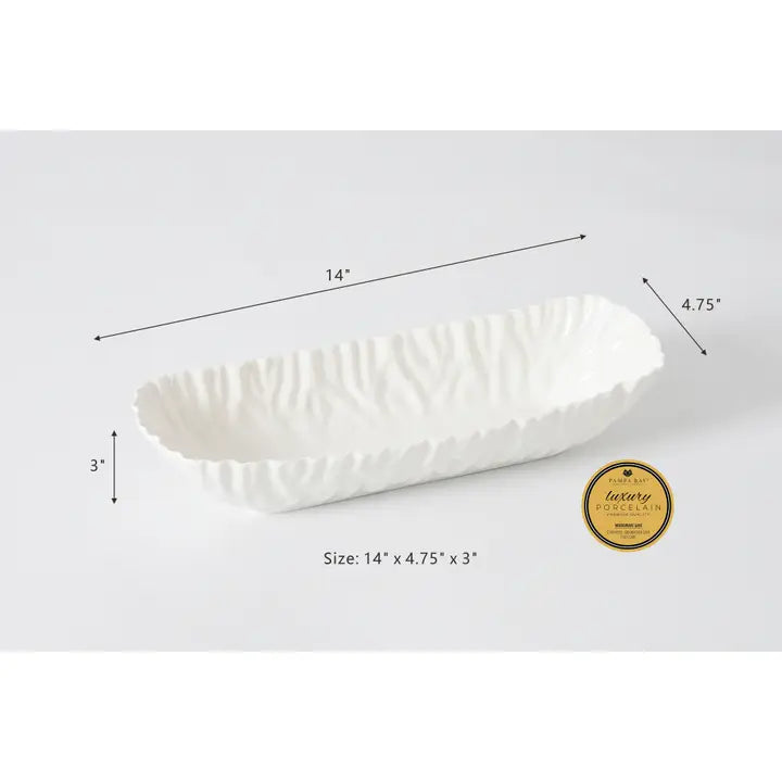 White Porcelain Cracker Tray
