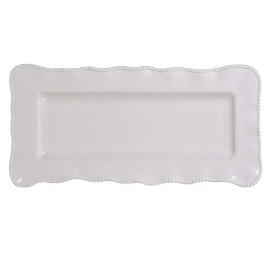 Perlette Cream Melamine Rectangular Platter