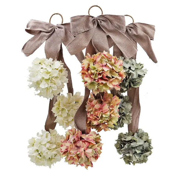 24" Hydrangea Trio Swag, 3 Colors