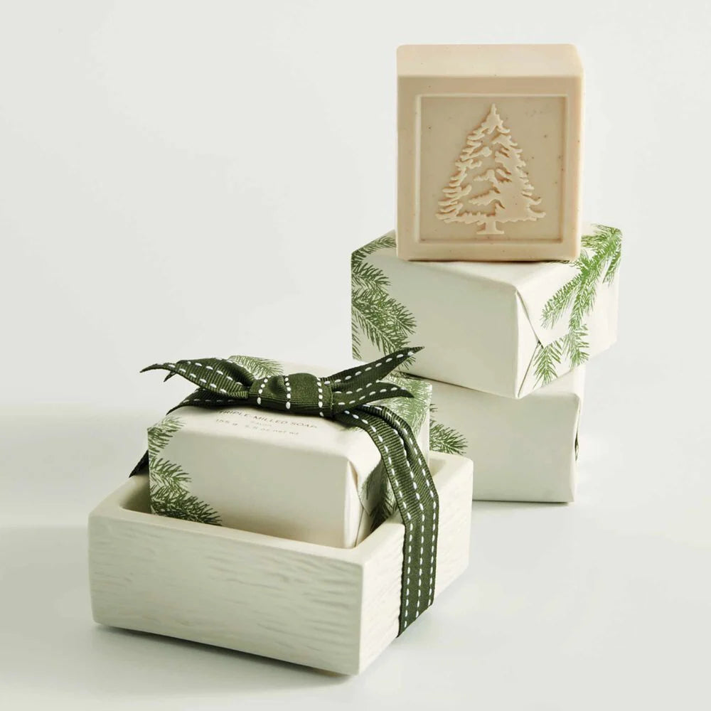 Frasier Fir Bar Soap and Dish Set