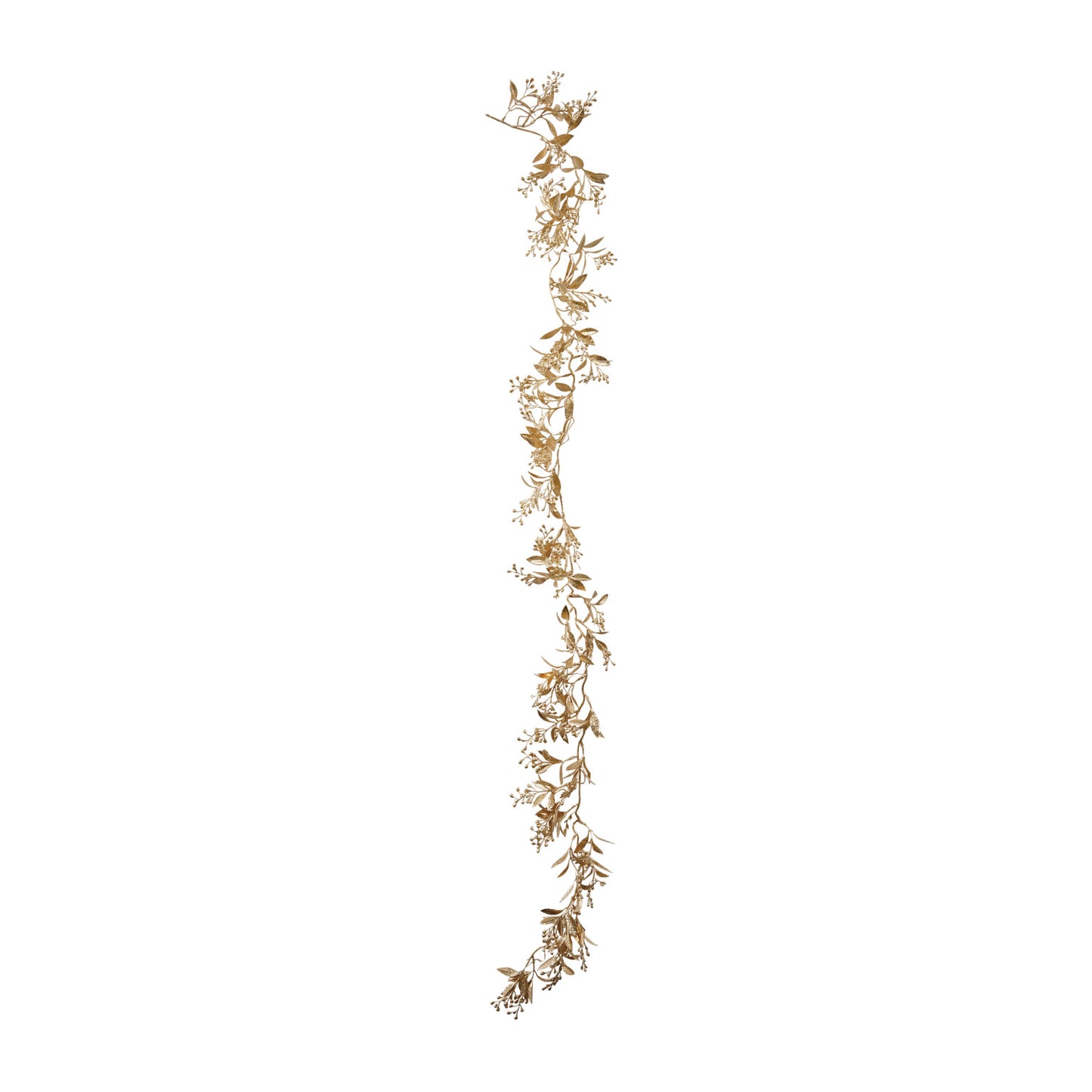 Antique Gold Faux Leaves & Berries Garland