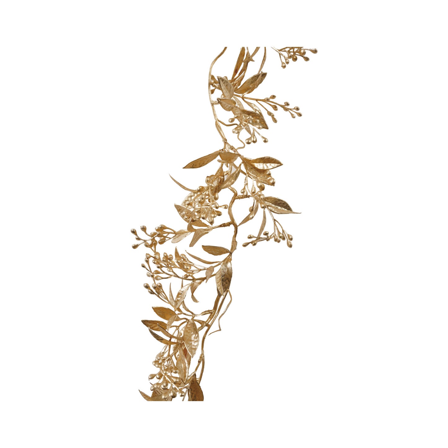 Antique Gold Faux Leaves & Berries Garland