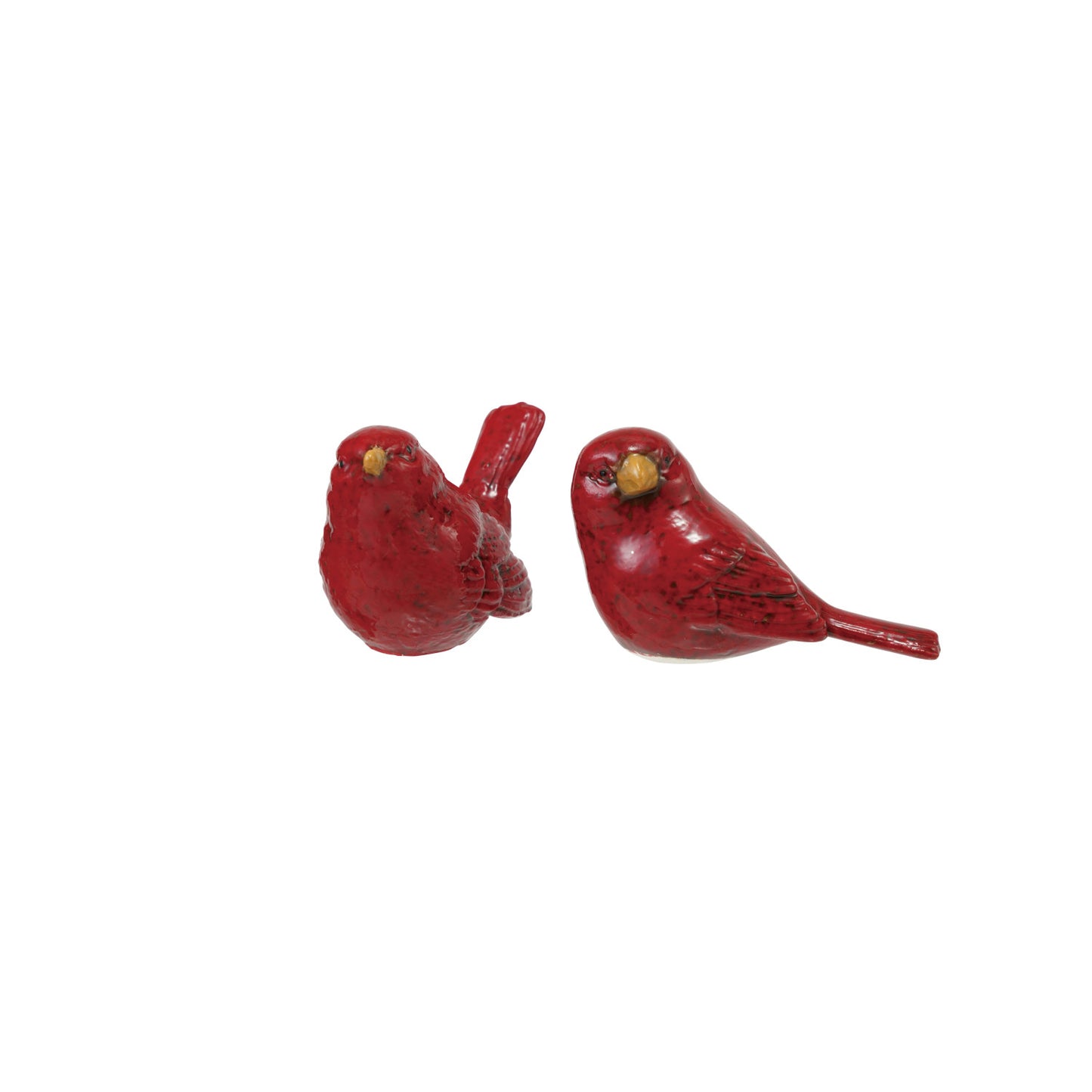 Hand-Painted Embossed Ceramic Bird