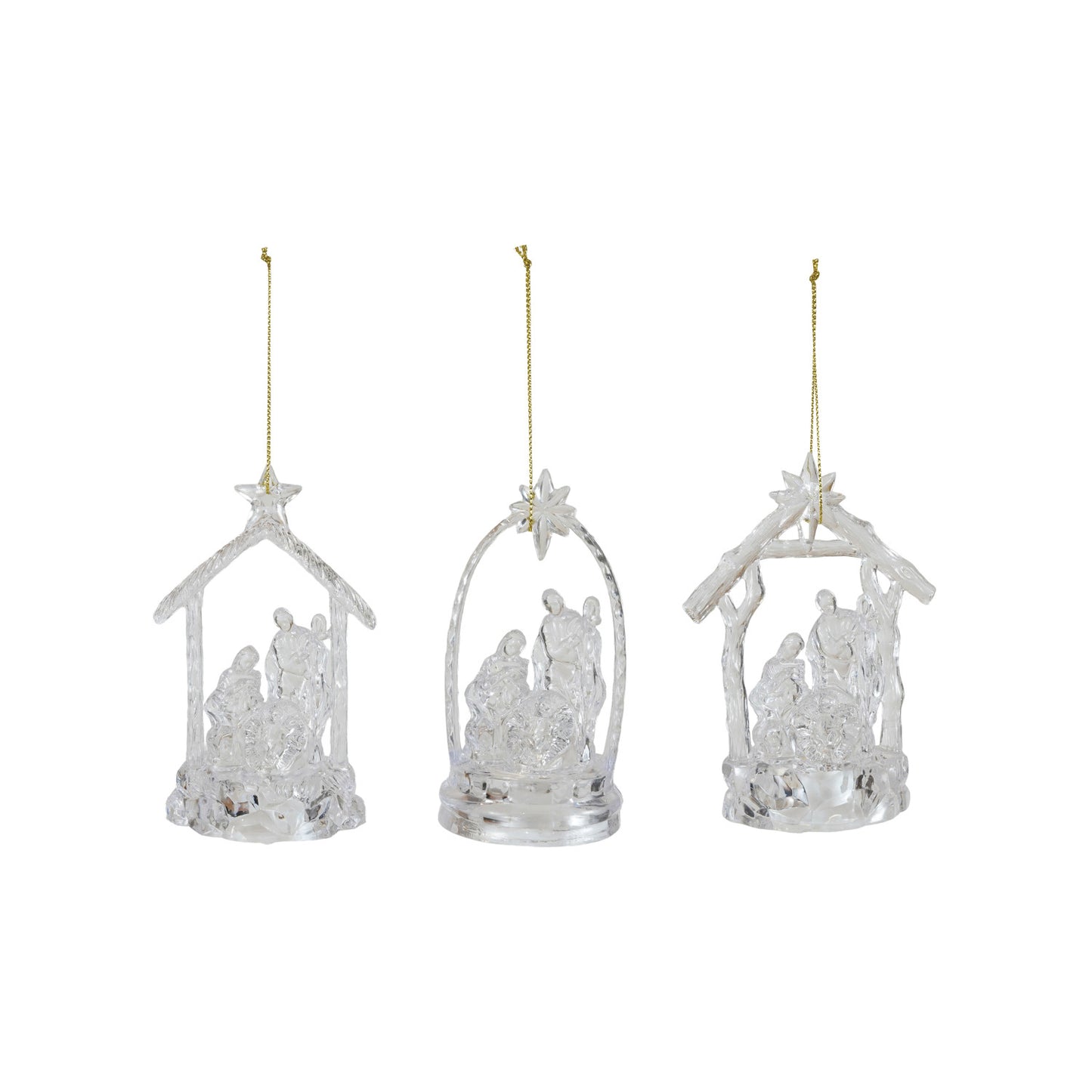 Plastic Holy Family Ornament w/ LED Light